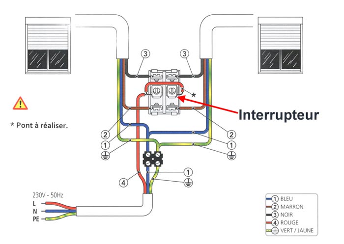 Comment brancher interrupteur de volet roulet ? - 100% Volet Roulant