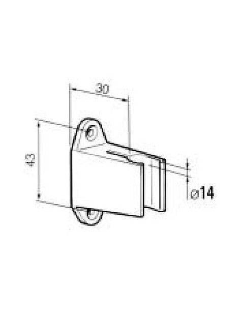 Bloqueur de manivelle à pince Blanc Ø14mm
