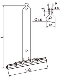Attache tablier souple à crochet Tube OCTO L14
