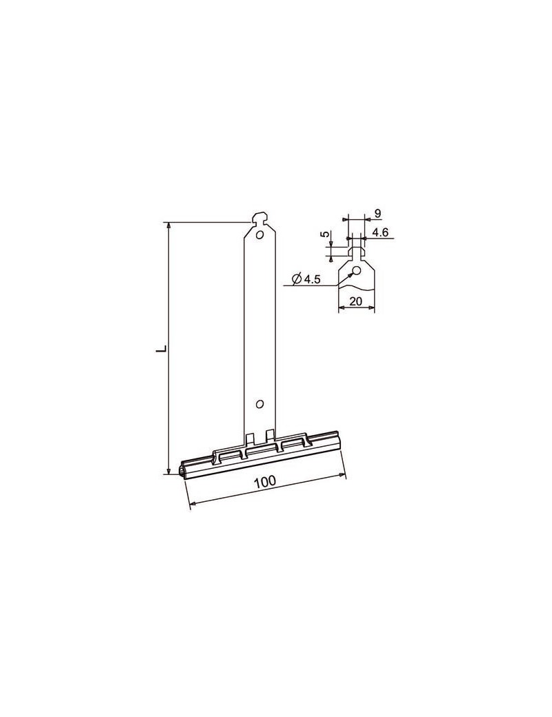 Attache tablier souple à crochet Tube OCTO L14