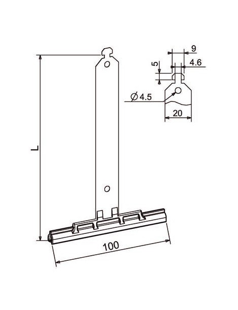 Attache tablier souple à crochet Tube OCTO L14