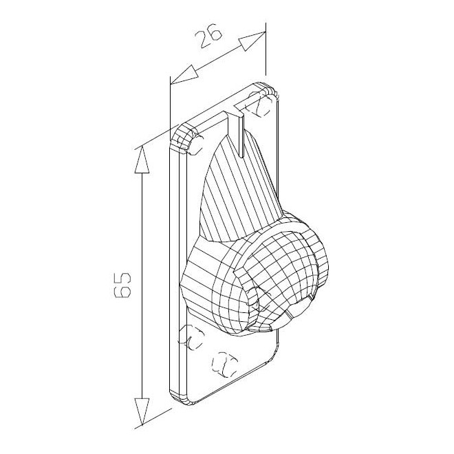 Guide à rotule Héxagonal de 10mm à 45 degrès