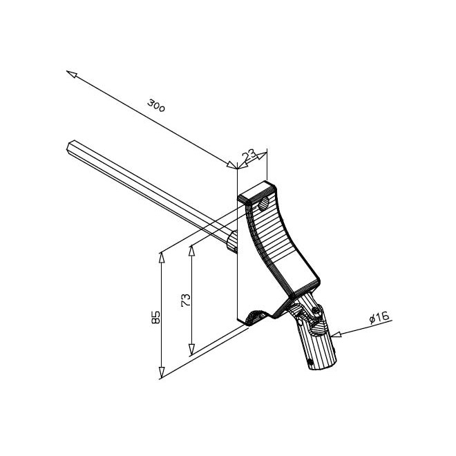 Passe Caisson à 90 degrés Polyamide étroit Rond de 12mm