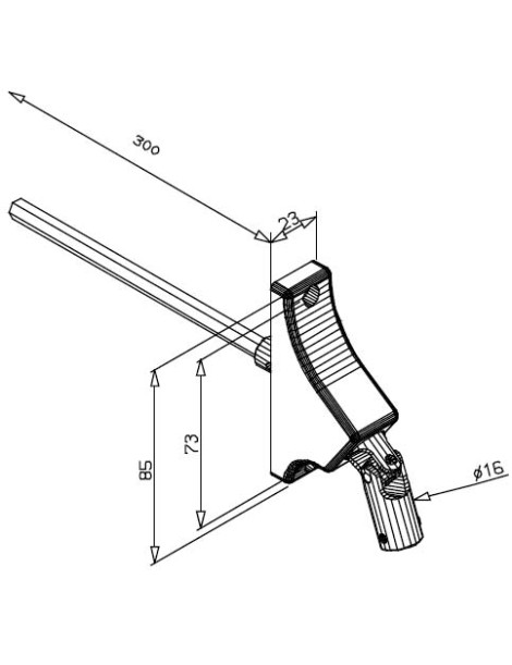 Passe Caisson à 90 degrés Polyamide étroit Rond de 12mm