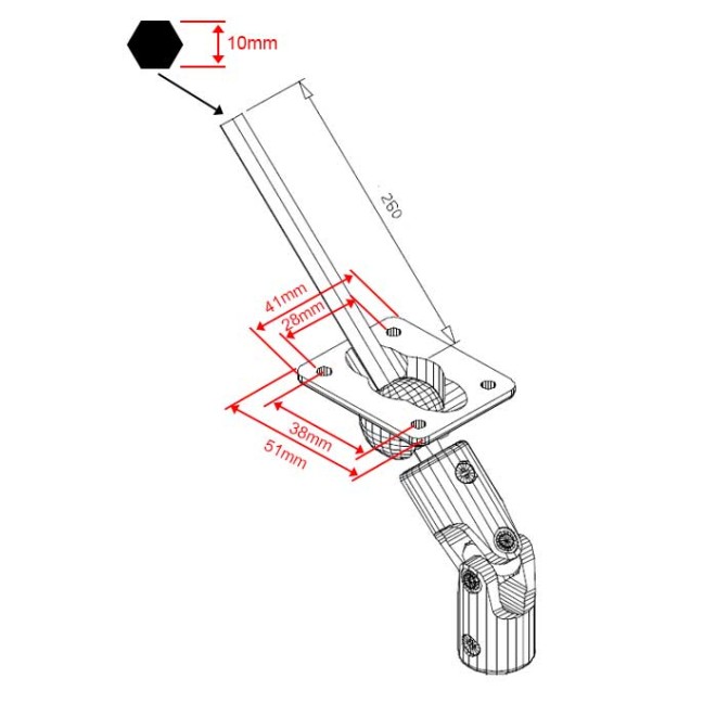 Sortie de caisson Large en polyamide Blanc