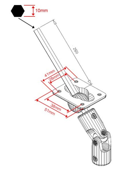 Sortie de caisson Large en polyamide Blanc