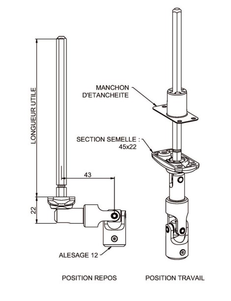Mini Bloc Guide avec système déporté 6P7