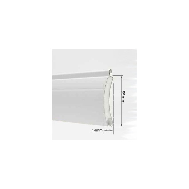 Lame 55mm Aluminium Blanc 160cm de long 
