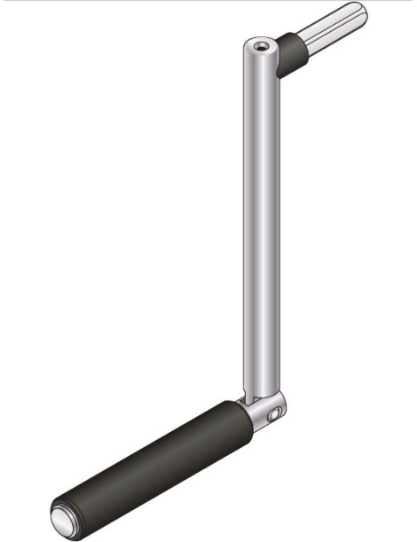 Manivelle pour treuil à cordon en carré de 8mm