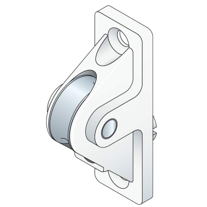 Guide pour cordon Blanc avec roulette acier Guide pour cordon Blanc avec roulette acier
