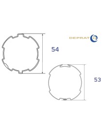 Jeu de bagues moteur Deprat Ø50 - Tube Dep53 ou ZF54