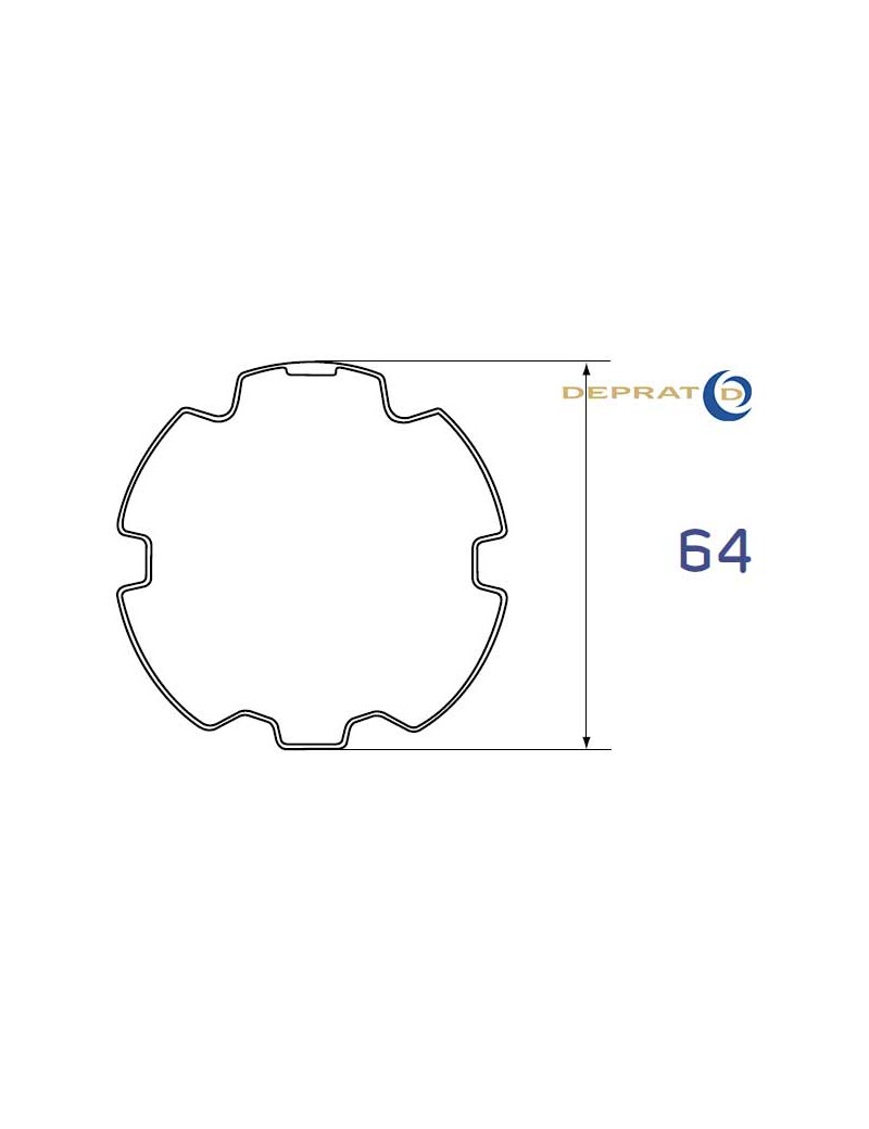 Jeu de bagues moteur Deprat Ø50 - Tube ZF 64 Jeu de bagues moteur Deprat Ø50 - Tube ZF 64
