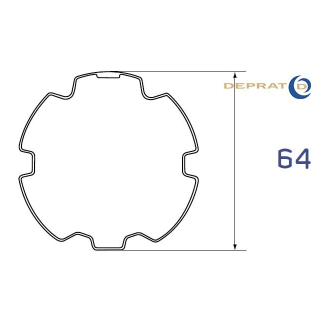 Jeu de bagues moteur Deprat Ø50 - Tube ZF 64 Jeu de bagues moteur Deprat Ø50 - Tube ZF 64