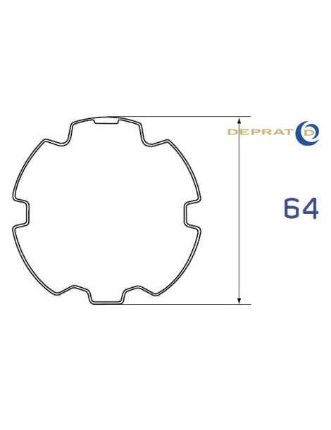 Jeu de bagues moteur Deprat Ø50 - Tube ZF 64