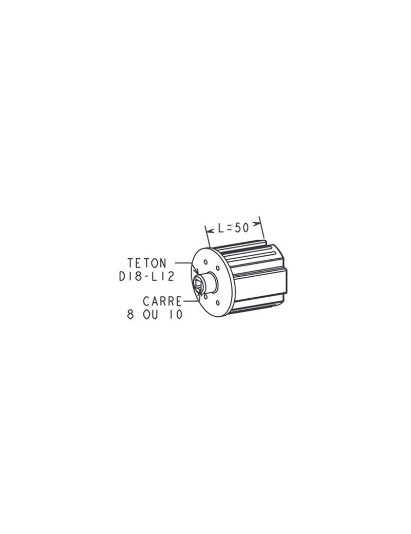 Embout ZF 64 - Palier D18 / Carré 8