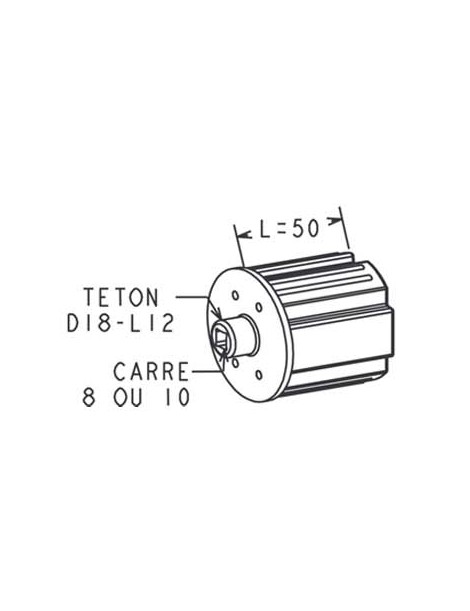 Embout ZF 64 - Palier D18 / Carré 8