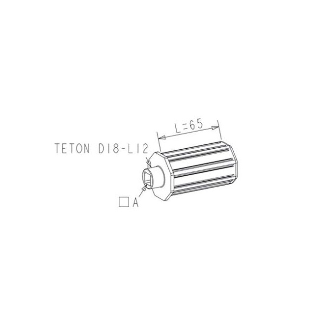 Embout Octo 40 - Palier D18 / Carré 8 Embout Octo 40 - Palier D18 / Carré 8