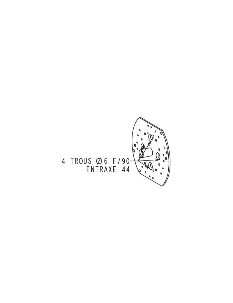 Plaque adaptation refoulement réduit téton D12
