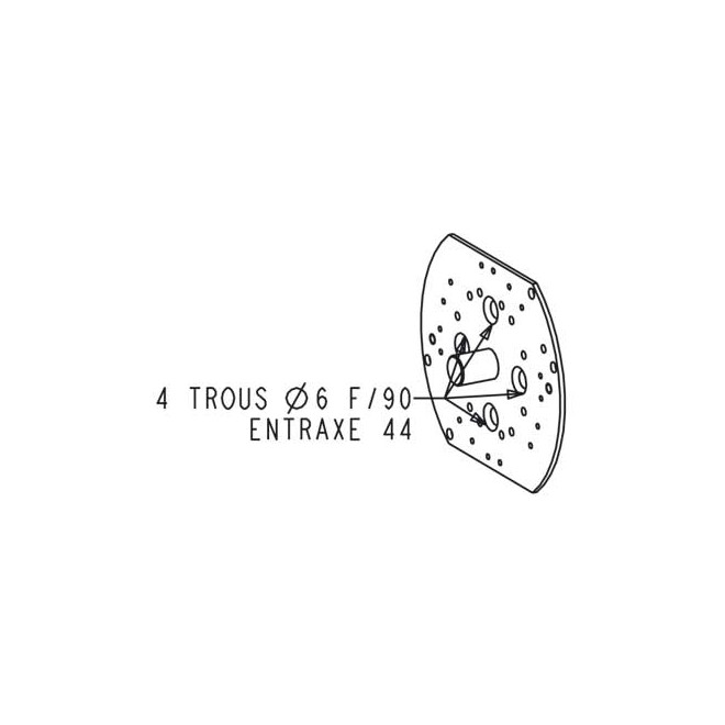 Plaque adaptation refoulement réduit téton D12 Plaque adaptation refoulement réduit téton D12