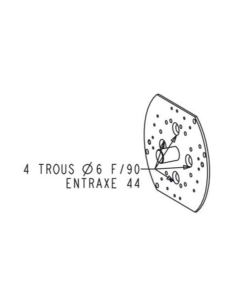 Plaque adaptation refoulement réduit téton D12
