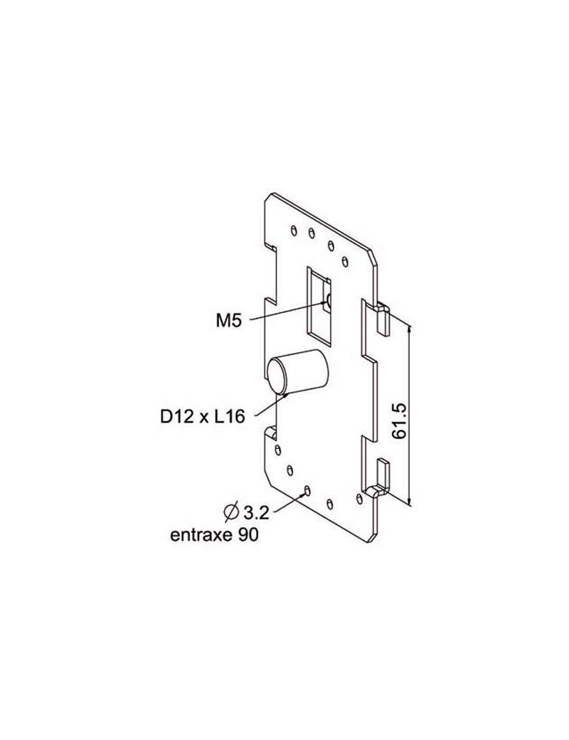 Plaque tradi coulissante téton D12