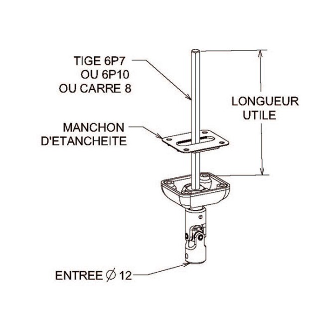 Bloc Guide avec Genouillère 6P10 Blanc Bloc Guide avec Genouillère 6P10 Blanc
