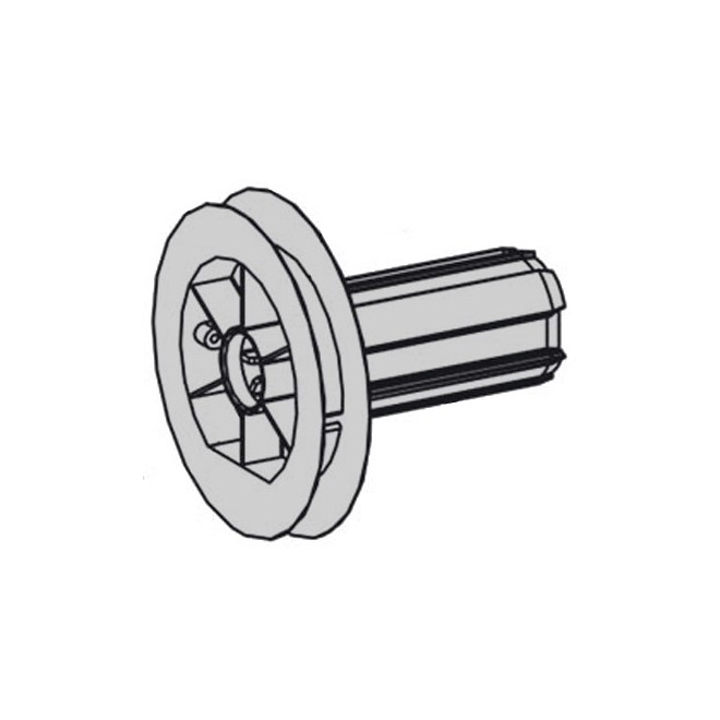 Poulie / Embout monobloc Porte roulement Diam. 114 - ZF54 Poulie / Embout monobloc Porte roulement Diam. 114 - ZF54