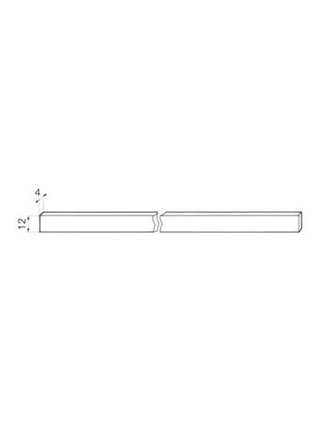 Meplat pour serrure de volet roulant 12x4 - 1,5M