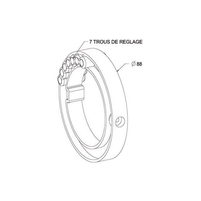 Bague verrou pour tube Deprat 62 Bague verrou pour tube Deprat 62
