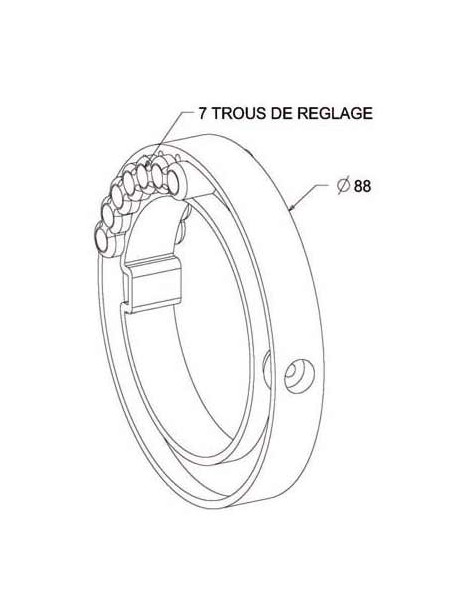 Bague verrou pour tube Deprat 62