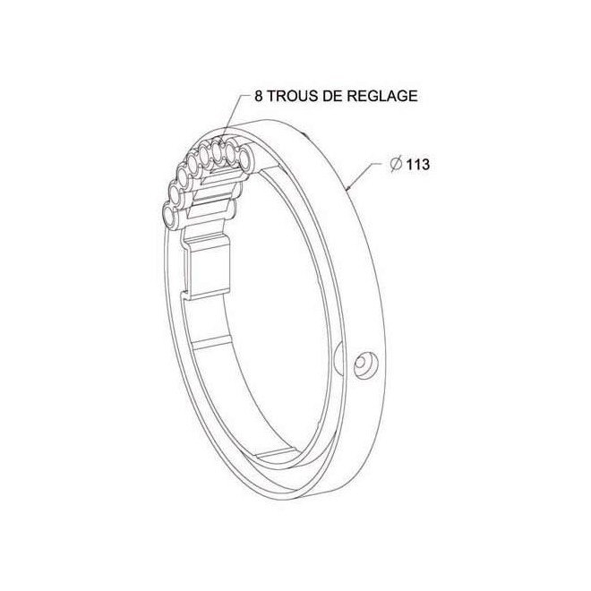 Bague verrou pour tube Deprat 89 Bague verrou pour tube Deprat 89