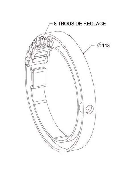 Bague verrou pour tube Deprat 89