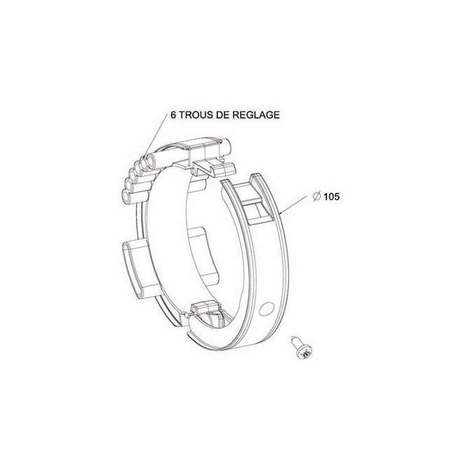 Bague verrou pour tube ZF 80 Facile