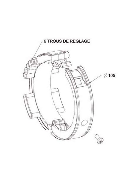 Bague verrou pour tube ZF 80 Facile