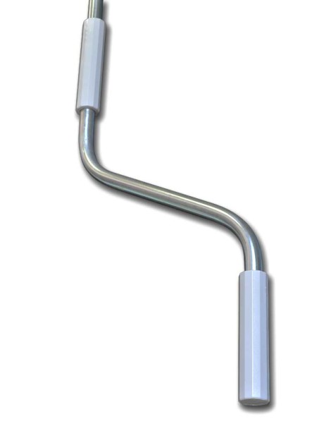 poignée de Manivelle  à crochet 1500mm Galvanisé