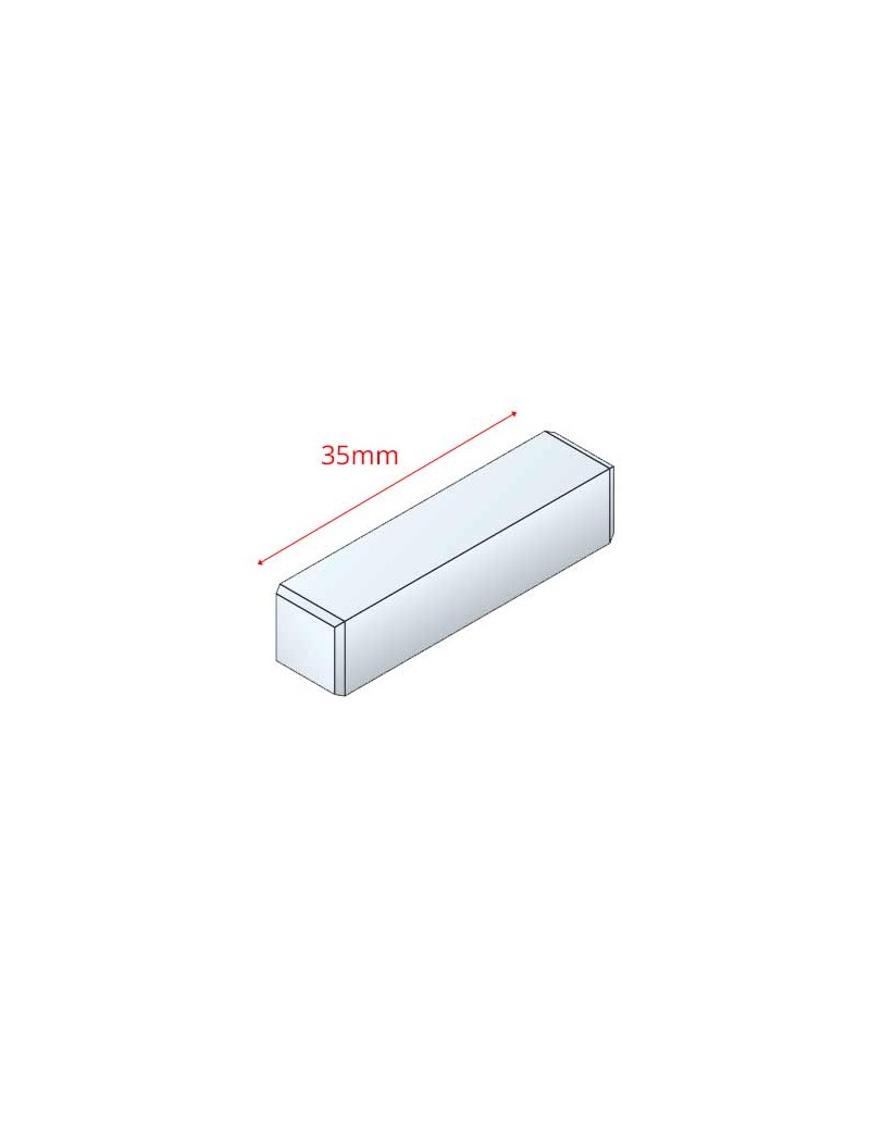 Carré de 7mm pour sortie de treuil 1415 Longueur 35mm