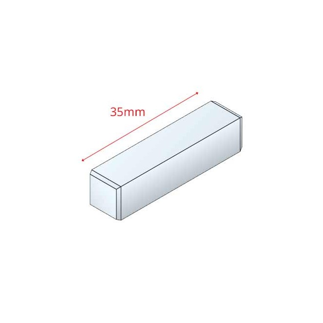 Carré de 7mm pour sortie de treuil 1415 Longueur 35mm Carré de 7mm pour sortie de treuil 1415 Longueur 35mm