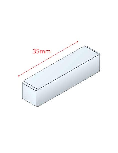 Carré de 7mm pour sortie de treuil 1415 Longueur 35mm