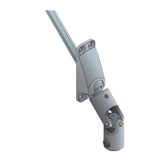 Sortie de caisson 60° Carré de 8 Gris