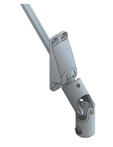 Sortie de caisson 60° Carré de 8 Gris