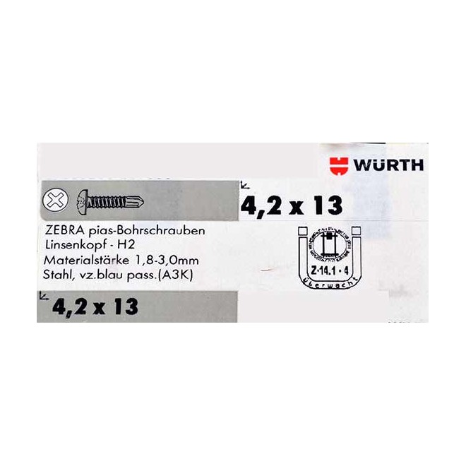Vis Zebra Auto foreuse 4,2 X 13mm
