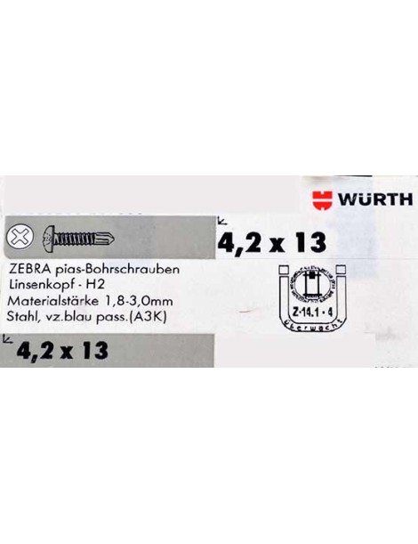Vis Zebra Auto foreuse 4,2 X 13mm