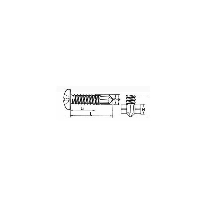 Lot de 10 Vis Zebra Auto-foreuses 4,2 X 22mm