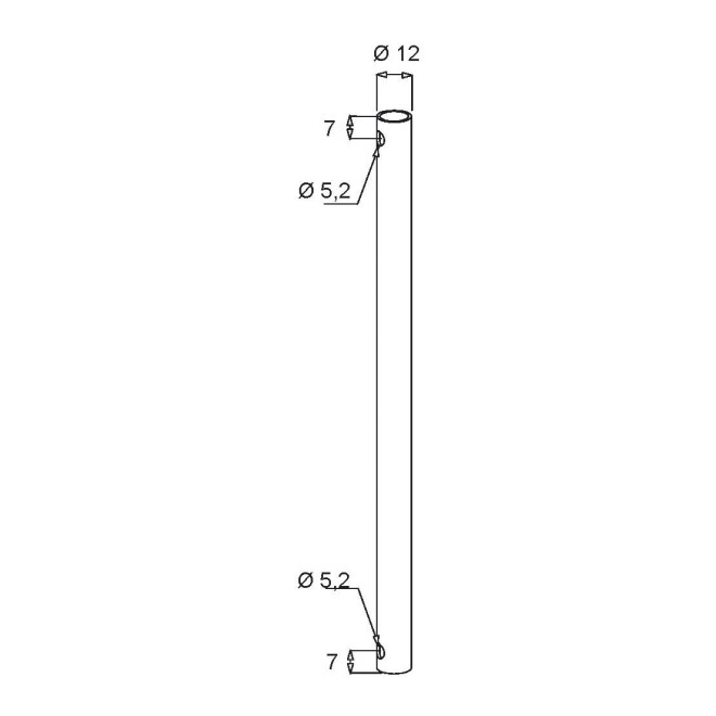 Tringle diamètre 12mm longueur 1200mm laquée Blanc Tringle diamètre 12mm longueur 1200mm laquée Blanc