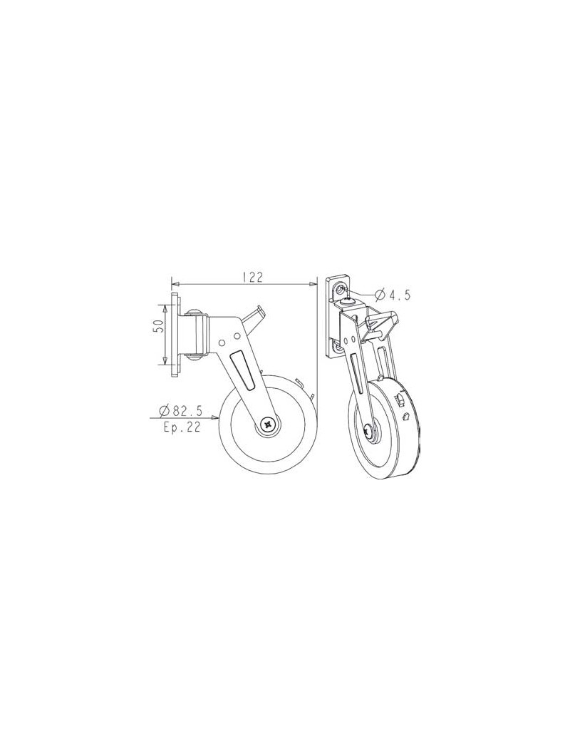 Enrouleur de face pivotant Acier