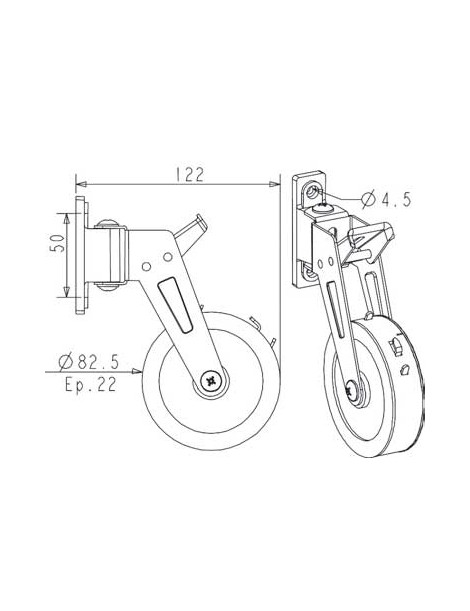 Enrouleur de face pivotant Acier
