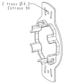 Support moteur Somfy Acier