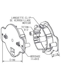 Support moteur DELTA DORE type Rollia Max 20Nm