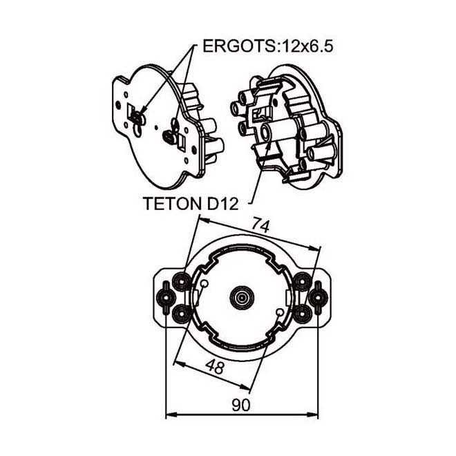 Support moteur Nice Max - Maxi. 20Nm Support moteur Nice Max - Maxi. 20Nm