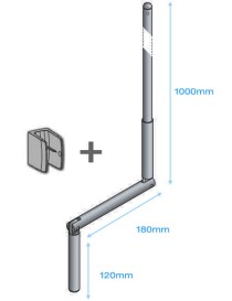 Manivelle volet roulant grise